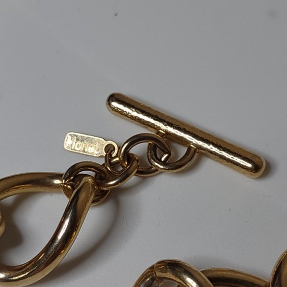 Heavy Gold Tone Monet Chain Necklace 17.5 Inches Long - Picture 10 of 12